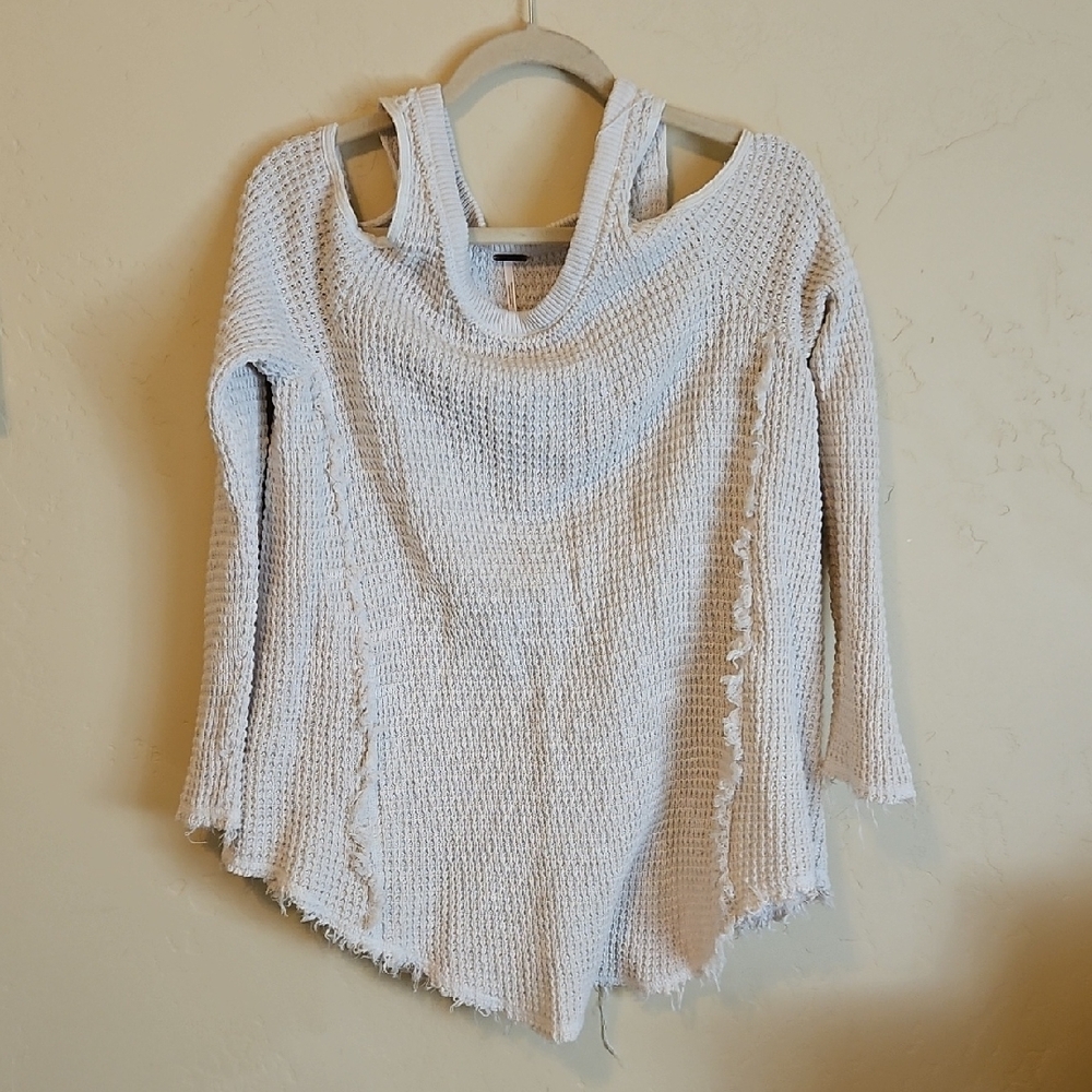 Free People Off-the-Shoulder Cream Sweater